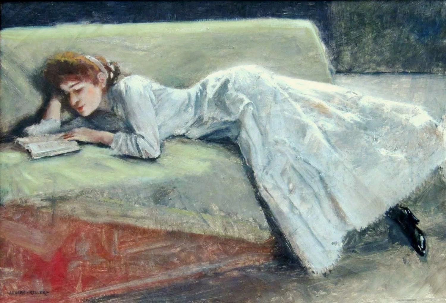 In lettura sul divano